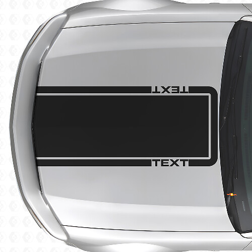 Benutzerdefinierter Textumriss-Streifen Motorhauben-Vinylaufkleber für Musclecar Musclecarmodel Mach 1 2005-09