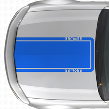 Benutzerdefinierter Textumriss-Streifen Motorhauben-Vinylaufkleber für Musclecar Musclecarmodel Mach 1 2005-09_2