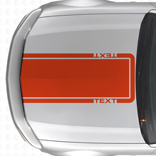 Benutzerdefinierter Textumriss-Streifen Motorhauben-Vinylaufkleber für Musclecar Musclecarmodel Mach 1 2005-09_4