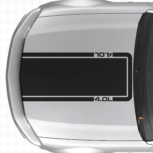 4,0L Motorhauben-Kontur-Streifen Vinyl-Aufkleber für Musclecar Musclecar-Modell Mach 1 2005-09