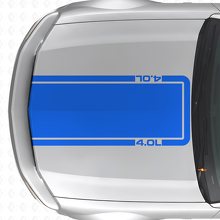 4,0L Motorhauben-Kontur-Streifen Vinyl-Aufkleber für Musclecar Musclecar-Modell Mach 1 2005-09_2