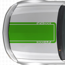 300 PS Motorhauben-Kontur-Streifen Vinyl-Aufkleber für Musclecar Musclecarmodel Mach 1 2005-09_3