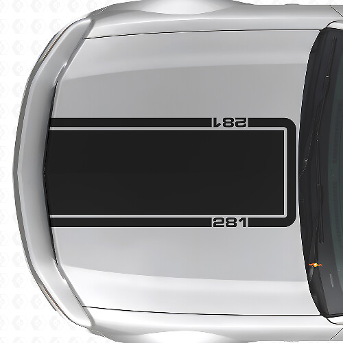 281 Motorhauben-Konturstreifen Vinyl-Aufkleber für Musclecar Musclecarmodel Mach 1 2005-09