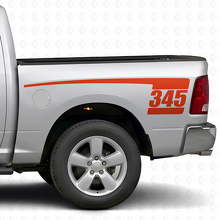 345 Hockey-Stick-Stil Heckseitige Vinyl-Aufkleber-Kit für Dodge Ram 2009-18_4