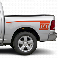 Individuelles Text-Heckseitenstreifen-Vinylaufkleber-Set für Dodge Ram 2009-18_4
