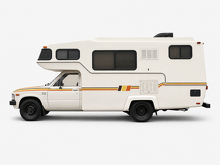 Old School Retro 3-Farben Seitenstreifen Vinyl Aufkleber Set für Toyota Sunrader Wohnmobil_2