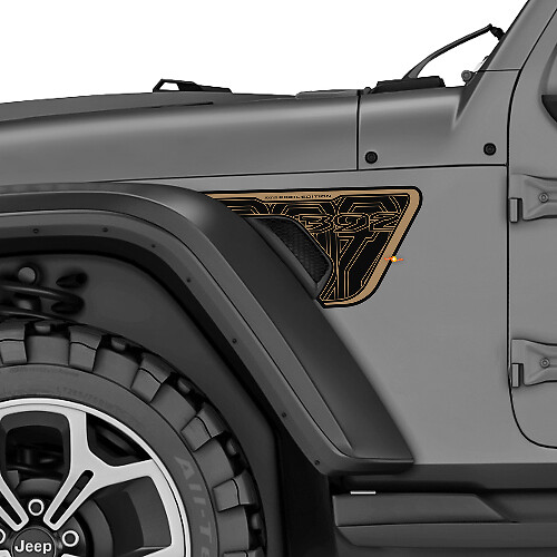 392 Final Edition Kotflügel-Luftauslass Vinyl-Aufkleber-Set für Jeep Wrangler Rubicon