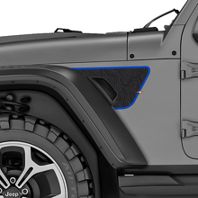 Topografische Karten Kotflügel Lüftungsaufkleber Kit für Jeep Wrangler Rubicon_2