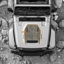 392 Topografische Karte Motorhaubenventil Vinylaufkleber für Jeep Wrangler_2