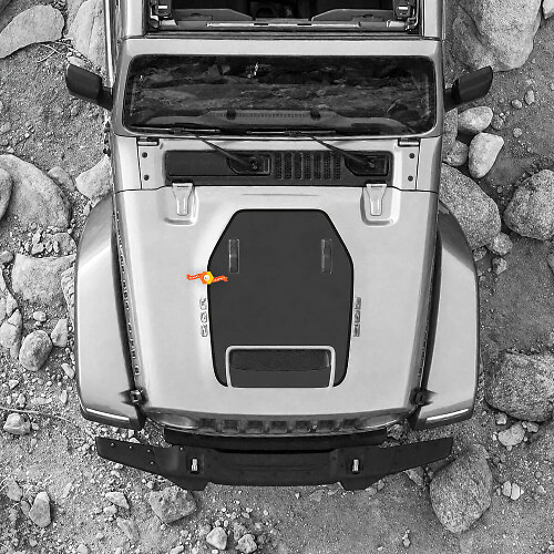 Schwarzer Vinyl-Aufkleber für Motorhaubenbelüftung für Jeep Wrangler