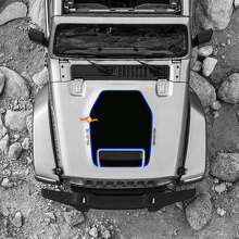 Blackout Kontur Motorhaubenlüfter Vinyl-Aufkleber für Jeep Wrangler_2