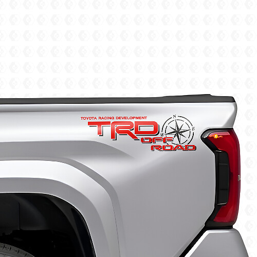 TRD Off Road Kompass Seiten Vinylaufkleber für Toyota Tacoma_1