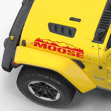 Moose Lettering Mountain Style Motorhauben-Vinyl-Aufkleberset für Jeep Wrangler_2
