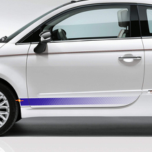Perforierte Streifen Seiten- Vinyl-Aufkleber für Fiat 500_2