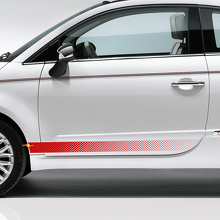 Perforierte Streifen Seiten- Vinyl-Aufkleber für Fiat 500_3