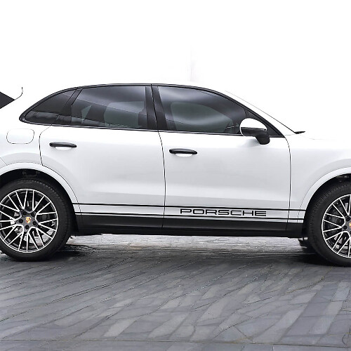 Zwei Pinstripe PORSCHE Seiten Türen Vinyl Aufkleber für Porsche Cayenne