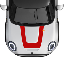 U-förmiger Rallye-Streifen Motorhauben Vinyl-Aufkleber für MINI Cooper S 2022-2024_2