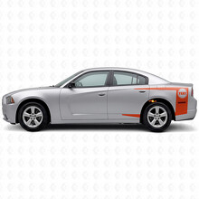 Streifen mit benutzerdefiniertem Text Seitlicher Vinylaufkleber für Dodge Charger 2011-2014_4