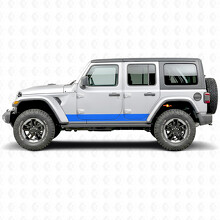 Gerade Streifen Seiten-Vinylaufkleber für Jeep Wrangler 2018-2027_3