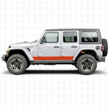 Gerade Streifen Seiten-Vinylaufkleber für Jeep Wrangler 2018-2027_5