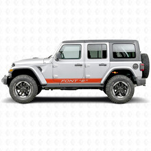 Individuelle Textumriss-Streifen Seiten-Vinyl-Aufkleber für Jeep Wrangler 2018-2027_5