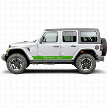 Individuelle Text Gerade Streifen Seiten Vinyl Aufkleber für Jeep Wrangler 2018-2027_4