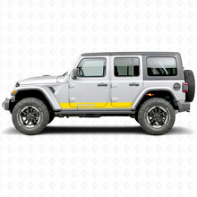 Sportbuchstaben Konturstreifen Seiten Vinyl Aufkleber Sticker für Jeep Wrangler 2018-2027_6