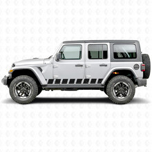 Block-Streifen Seiten-Vinylaufkleber für Jeep Wrangler 2018-2027_2