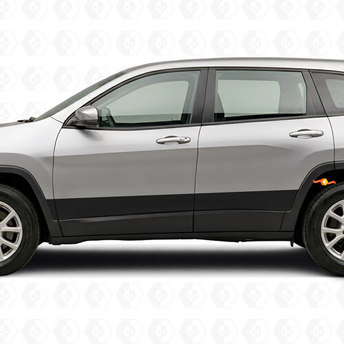 Gerade Streifen Seiten-Vinyl-Aufkleber für Jeep Cherokee 2014-2023