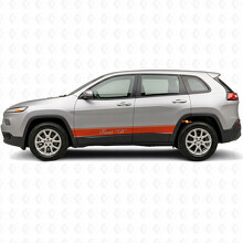 Individuelle Umrissstreifen Seiten-Vinylaufkleber für Jeep Cherokee 2014-2023_5