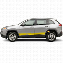Individuelle Umrissstreifen Seiten-Vinylaufkleber für Jeep Cherokee 2014-2023_6