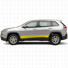 Individuelle gerade Streifen Seitenaufkleber Vinylaufkleber für Jeep Cherokee 2014-2023_6