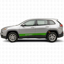 Sport-Schriftzug Gerade Streifen Seiten Vinyl-Aufkleber für Jeep Cherokee 2014-2023_4