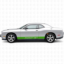 Benutzerdefinierte Umrissstreifen Schweller Vinylaufkleber für Dodge Challenger_3