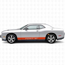 Benutzerdefinierte Umrissstreifen Schweller Vinylaufkleber für Dodge Challenger_4