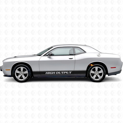 Hochleistungs-Umrissstreifen Seitlicher Vinyl-Aufkleber für Dodge Challenger_1