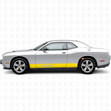 Sportliche gerade Streifen Seiten-Vinylaufkleber für Dodge Challenger_5