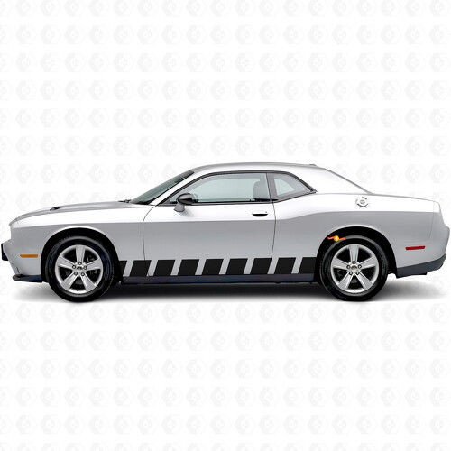 Block-Streifen Seiten-Vinyl-Aufkleber für Dodge Challenger