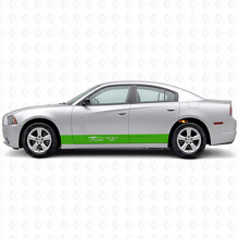 Gerade Streifen & benutzerdefinierte Text-Seitenvinylaufkleber für Dodge Charger 2011-2014_3