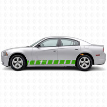 Block-Stil Streifen Seiten Vinyl Aufkleber Sticker für Dodge Charger 2011-2014_3