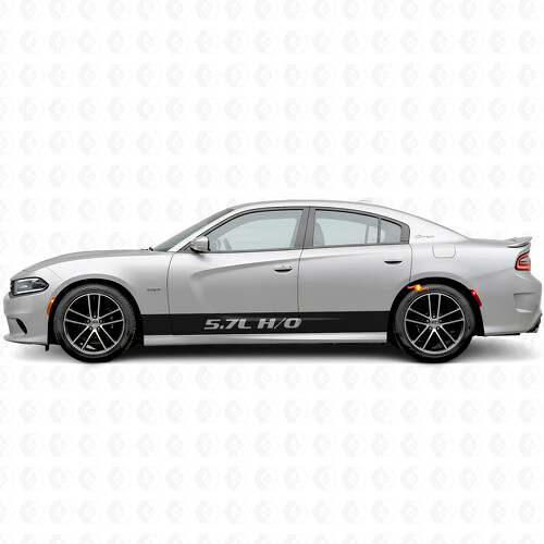 5,7L H/O gerade Streifen Seitlicher Vinylaufkleber für Dodge Charger 2015-2026