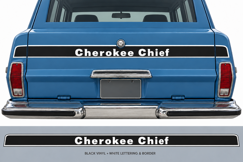Cherokee Chief Heckklappen-Streifen Vinyl-Aufkleber Set für Jeep Cherokee 1978