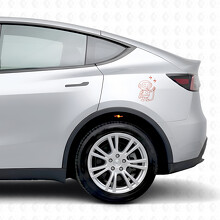 Ladestation Roboter Seiten Vinyl Aufkleber für Tesla Model Y_4