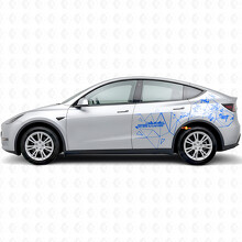 Future In Motion Dreieck-Stil Seitenaufkleber für Tesla Model Y_2