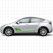 Angetrieben von Seitenwechsel Tür Vinyl-Aufkleber für Tesla Model Y_3