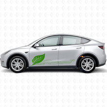 Grüner Energie-Schaltkreiss-Stil Seiten-Tür Vinyl-Aufkleber für Tesla Model Y_3