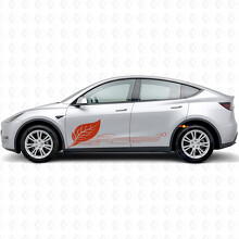 Grüner Energie-Schaltkreiss-Stil Seiten-Tür Vinyl-Aufkleber für Tesla Model Y_4
