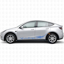 Voll aufgeladen im Electro-Stil Seiten Tür Vinyl-Aufkleber für Tesla Model Y_2