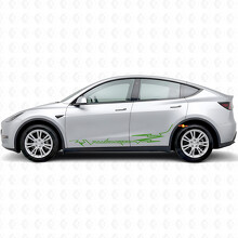 Voll aufgeladen im Electro-Stil Seiten Tür Vinyl-Aufkleber für Tesla Model Y_3