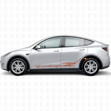 Voll aufgeladen im Electro-Stil Seiten Tür Vinyl-Aufkleber für Tesla Model Y_4